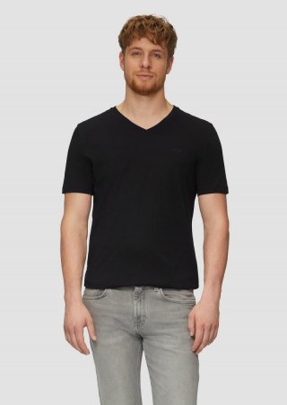 s.Oliver T-Shirt mit Logo-Detail - schwarz