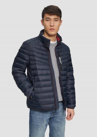 s.Oliver Steppjacke mit sportiven Kontrastdetails - navy