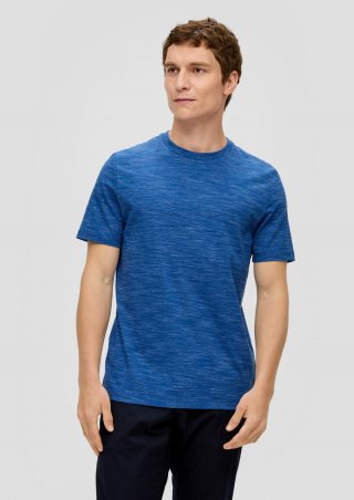 s.Oliver T-Shirt mit Crew Neck - ozeanblau