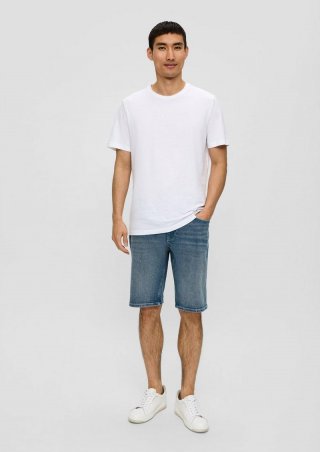 s.Oliver Jeans-Shorts / Straight Leg / High Rise - blau