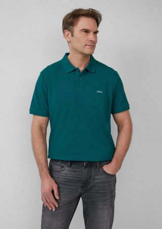 s.Oliver Poloshirt aus Baumwollpiqué - petrol