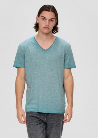 s.Oliver T-Shirt aus Baumwollmix - helles türkis