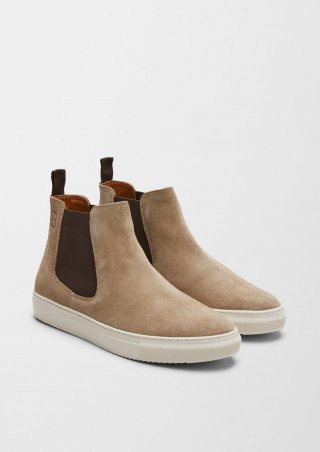s.Oliver Chelsea Boots aus Echtleder - beige