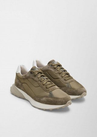 s.Oliver Sneaker im Materialmix - olivgrün