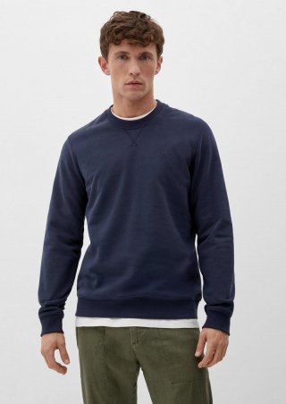 s.Oliver Sweatshirt mit Logoprint - dunkelblau