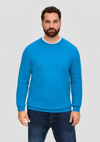 s.Oliver Pullover aus Baumwolle - türkis