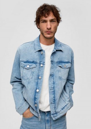 s.Oliver Jeansjacke mit Waschung - blau