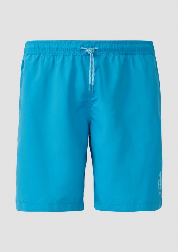 s.Oliver Badeshorts mit Print-Detail - türkis