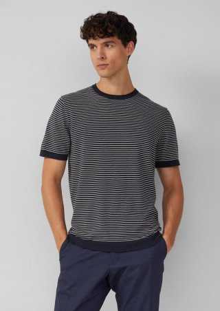 s.Oliver Feinstrickshirt aus reiner Baumwolle - navy