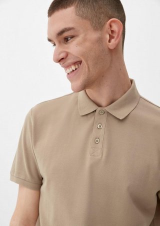 s.Oliver Klassisches Poloshirt - sandfarben