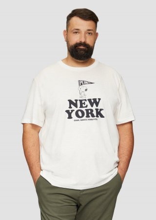 s.Oliver T-Shirt mit Peanuts®-Print - weiß