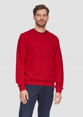 s.Oliver Sweatshirt aus Baumwollmix mit Logo-Detail - rot