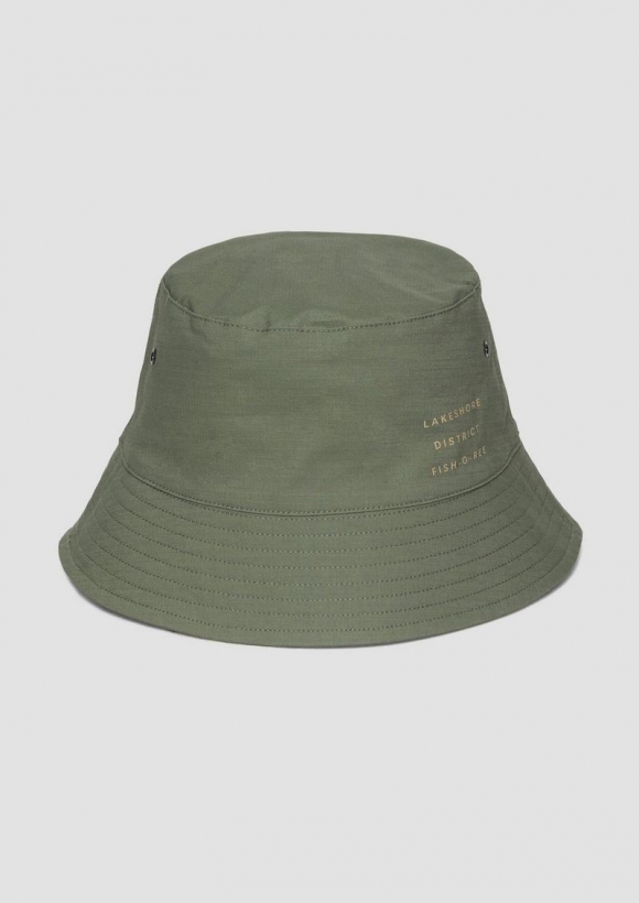 s.Oliver Bucket-Hat mit Print-Detail - tannengrün