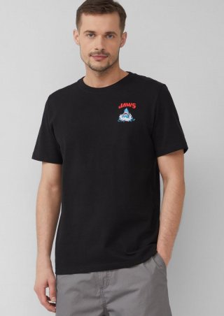 s.Oliver T-Shirt aus Heavy Jersey mit Jaws© UCS LLC Artwork - schwarz