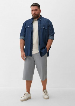 s.Oliver Relaxed: Bermudas aus Baumwollstretch - schiefergrau