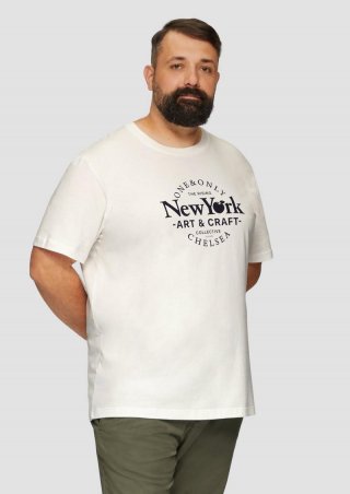 s.Oliver T-Shirt mit Print - weiß