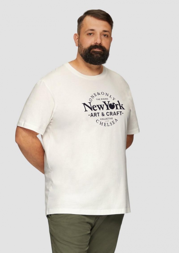 s.Oliver T-Shirt mit Print - weiß