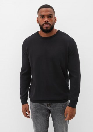 s.Oliver Pullover aus Feinstrick - schwarz