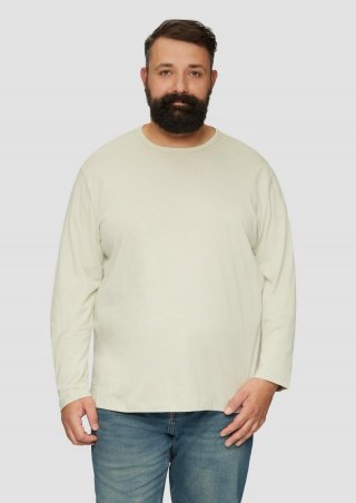 s.Oliver Softes Langarmshirt aus Baumwolljersey - beige