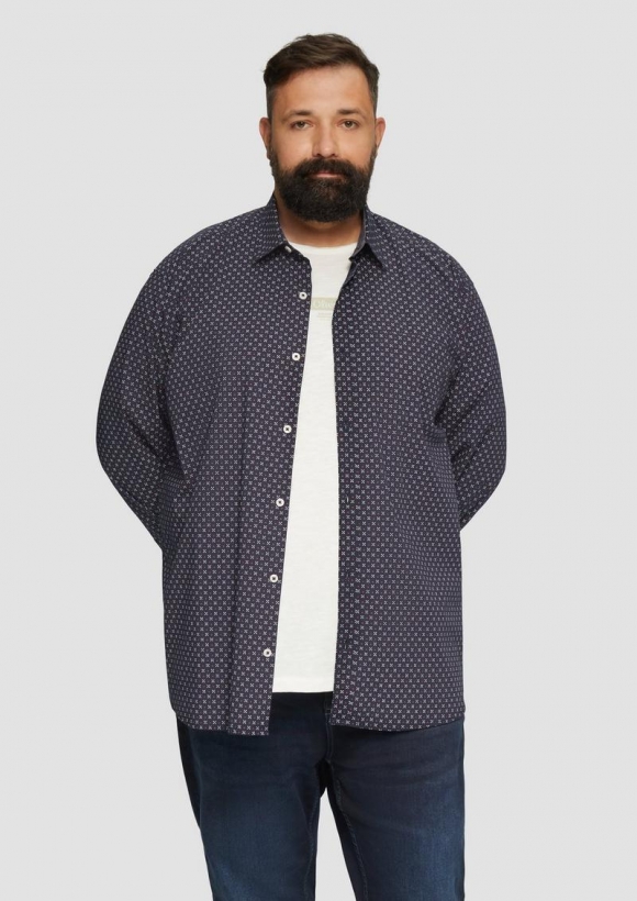 s.Oliver Hemd im Slim Fit - navy