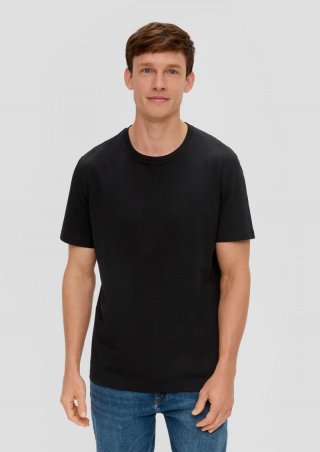 s.Oliver Basic-T-Shirt aus Baumwolle im 2er-Pack - schwarz