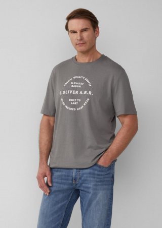 s.Oliver T-Shirt mit Artwork - grau