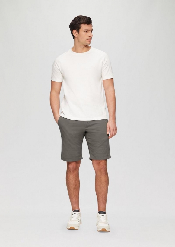 s.Oliver Phoenix: Chino-Shorts aus Baumwollstretch - grau