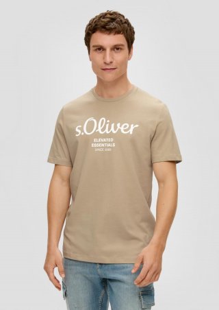 s.Oliver T-Shirt mit Frontprint - beige