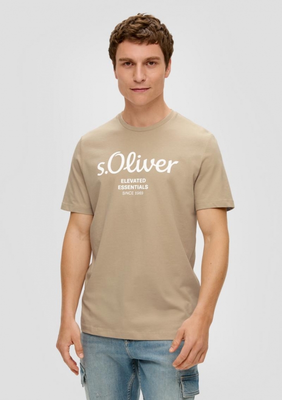 s.Oliver T-Shirt mit Frontprint - beige