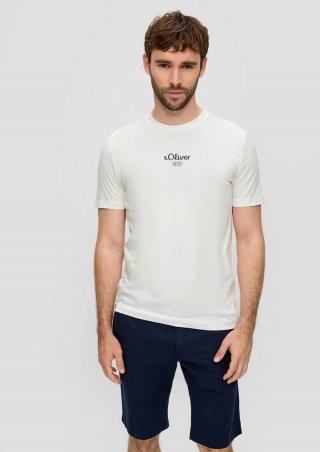 s.Oliver T-Shirt mit Logo-Print - weiß