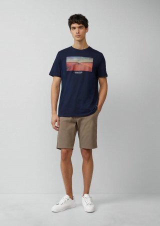 s.Oliver Phoenix: Strukturierte Chino-Shorts mit Elastikbund - sandstein