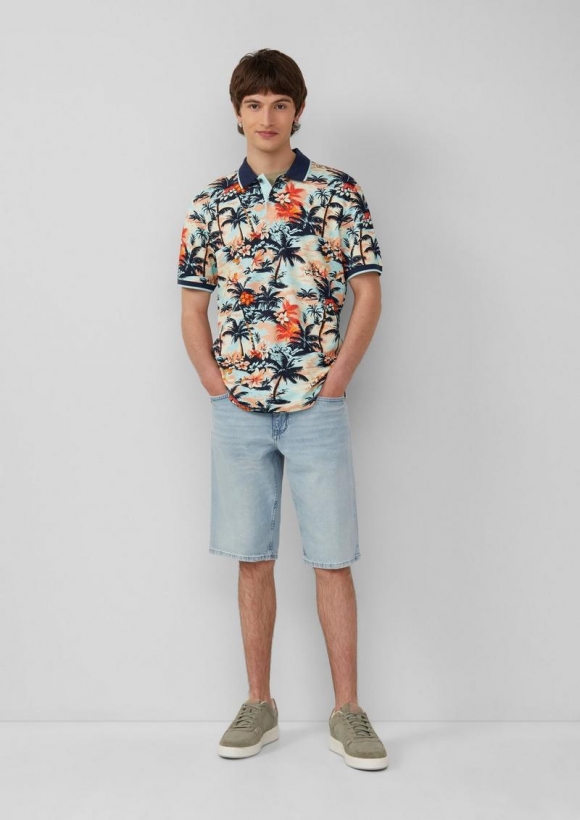 s.Oliver Jeans-Shorts / Regular Fit / Mid Rise / Wide Leg - hellblau