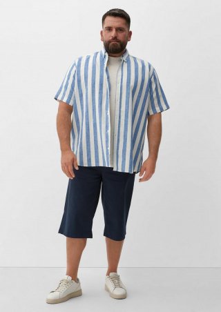 s.Oliver Relaxed: Bermudas aus Baumwollstretch - navy