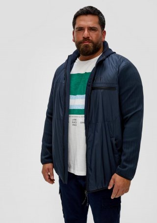 s.Oliver Kapuzenjacke im Fabricmix - navy