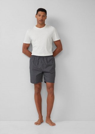 s.Oliver Pyjama-Shorts mit Eingrifftaschen - schwarz