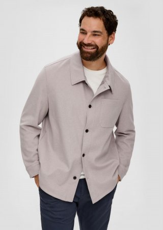 s.Oliver Overshirt aus Viskosemix - helles beige