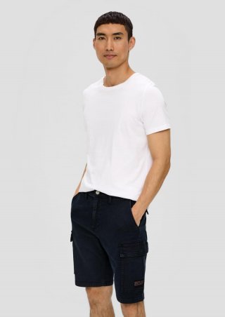 s.Oliver Jeans-Shorts / Straight Leg / High Rise / Cargotaschen - navy