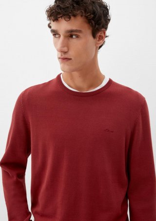 s.Oliver Pullover aus Feinstrick - rubinrot
