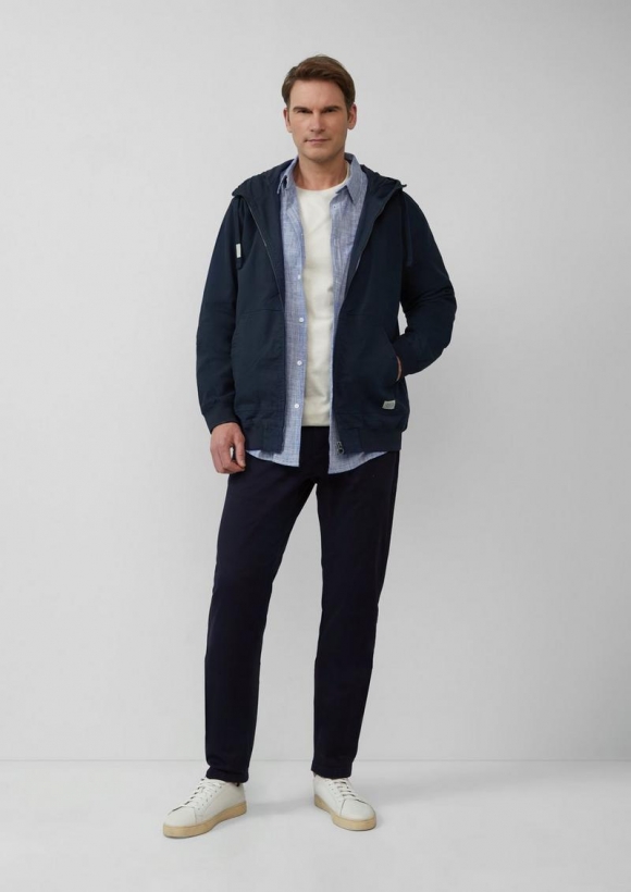 s.Oliver T-Shirt mit Crewneck und Flatlock-Details - wollweiß