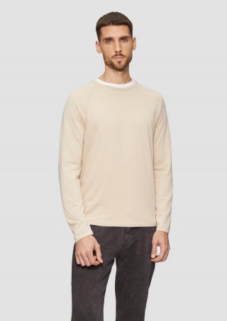 s.Oliver Feinstrickpullover mit Raglanärmeln - beige