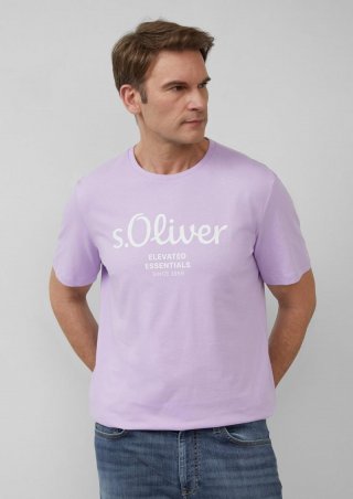 s.Oliver T-Shirt mit Logo-Print - lavendel
