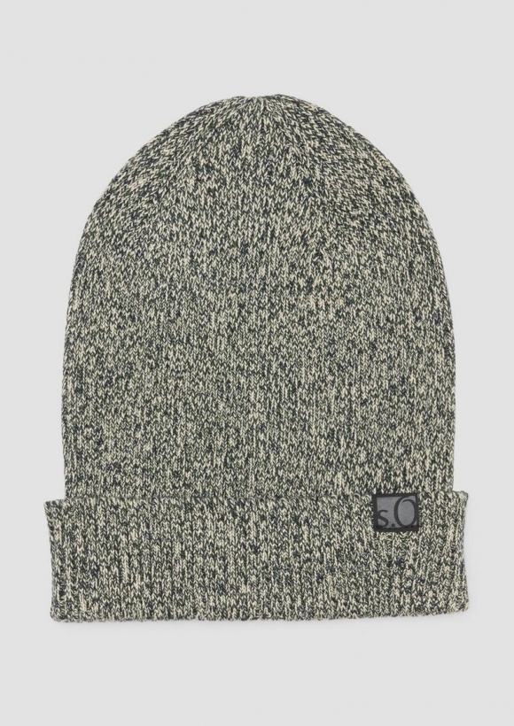 s.Oliver Strickbeanie mit Turn-up-Funktion - helles beige