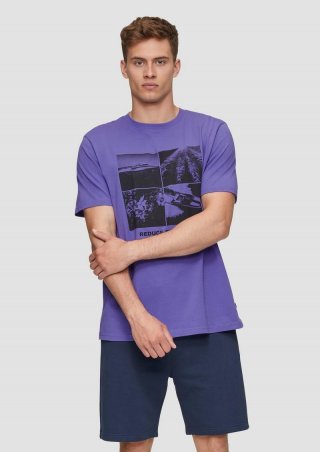 s.Oliver T-Shirt aus Baumwolle mit Frontprint - lila