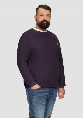 s.Oliver Strickpullover mit Crewneck - aubergine
