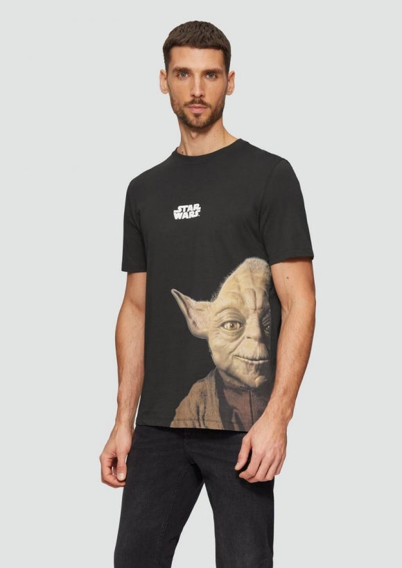 s.Oliver T-Shirt mit Star Wars™ Print - schwarz