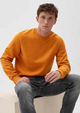 s.Oliver Sweatshirt mit Logoprint - orange