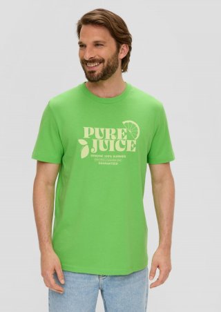 s.Oliver Baumwoll-T-Shirt mit Frontprint - grün