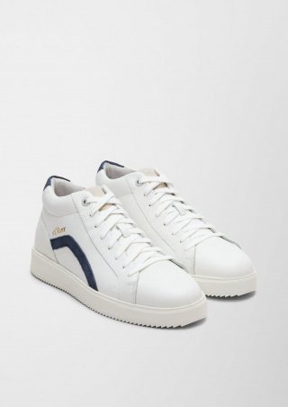 s.Oliver Leder-Sneaker mit Kontrast-Details - 098