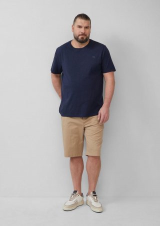 s.Oliver Shorts aus Baumwollstretch mit Waschung - sandstein