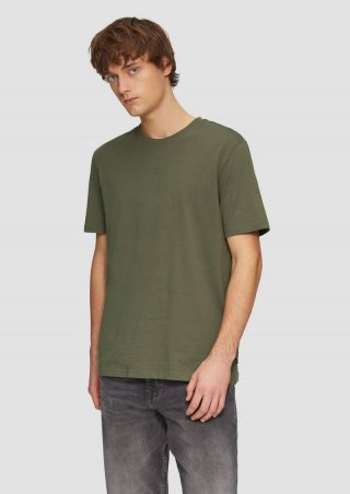 s.Oliver T-Shirt mit Logodruck - olivgrün
